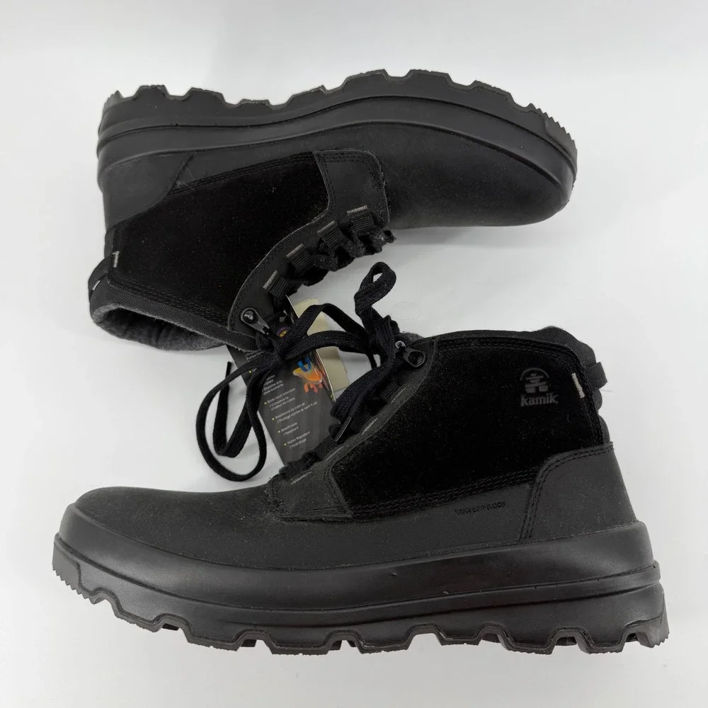 Kamik InceptionM Boots Mens 11 Black Waterproof HEAT-MX Insulated Winter Snow